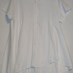 WHITE BLOUSE WITH SIDE POCKET SIZES L BY STELLA MARINA COLLEZIONE